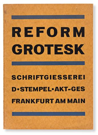 [SPECIMEN BOOK — D. STEMPEL]. Ephemeral Type Specimens Stempel Reform Grotesk ca. 1930. Frankfurt: D. Stempel, Circa 1930.